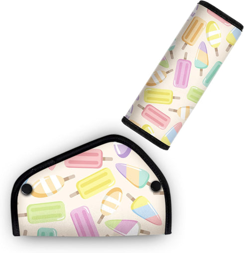 Kid's Seat Belt Cover Pad, Neck & Abdomen Cushion for Children- Soft