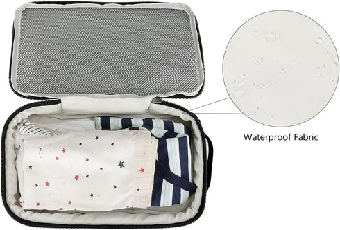 2 Pack Baby Diaper Bag Organizer Pouches - Waterproof Pod Hanging Diaper Bag Mesh Bag Reusable, Washable or Baby Cloth