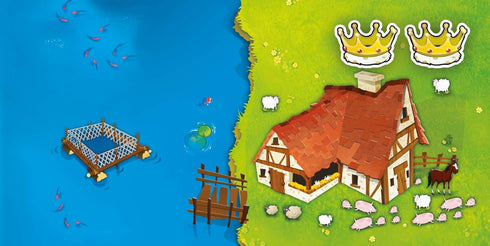 Kingdomino Board Game by Blue Orange Games, Award Winning Family Strategy Game for 4 Players, Blue