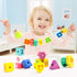 TOP BRIGHT Wooden Lacing Beads for Toddlers, Kids Fine Motor Skills Montessori Toys for 2 Year Old Birthday Gifts