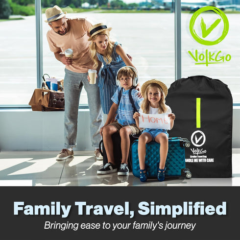 V VOLKGO Large Stroller Bag for Airplane, Large Cover for Airtravel, Jogger & Umbrella Stroller Cover for Travel - Fits
