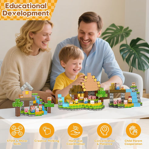 100pcs 3+, Set, Magnetic Blocks, Magnetic Building Blocks Gryxpox-STEM Toys for Kids Ages Magnet Tiles with Forest