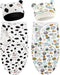 VitalCozy 2 Pack Preemie Baby Swaddle Blanket Wrap with Hat 3-7 Lbs