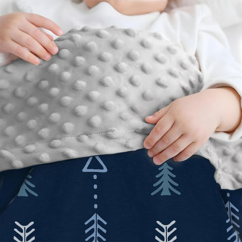 SANDJEST Baby Blanket for Boys, Double Layer Dotted Backing - Arrows Printed 30 x 40 Receiving Blankets for Infant