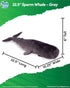 (32.5" Real Planet Sperm Whale Plush Toy - Realistic Stuffed Animal Gift for Kids All Ages, Large Ocean Plushie