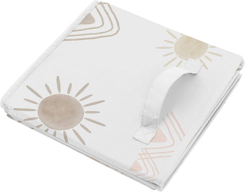 Set 2 Sweet Jojo Designs Boho Desert Sun Foldable Fabric Storage Cube Bins Boxes Organizer Toys Kids Baby Childrens