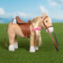 11 inches HollyHOME Palomino Horse Stuffed Animal Pretty Pony Plush Toy Pretend Play Horse Beige