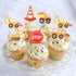 36 PCS Construction Cupcake Toppers Stop Sign Dump Truck Excavator Tractor Party Cake Food Picks for Baby Shower