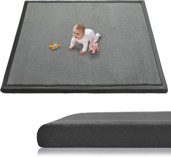 Baby Play Mat for Floor, 1.3 Inch Thick Memory Foam Tummy Time