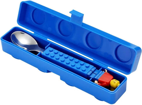 Vita Sharks Colorful Bright Cutlery Set for Snacks, Fork and Spoon for Kids, Stackable