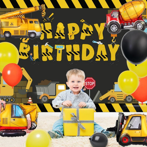 FIGEPO Set Construction Party Supplies Dump Truck Party Decorations Kits arch kit Garland, Construction