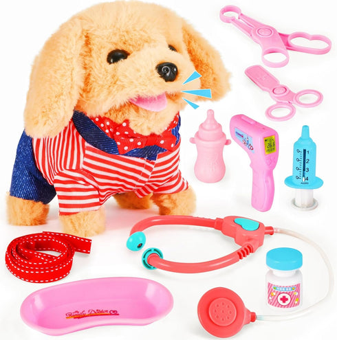 Skymetis Toddler Toy 10 Pcs Interactive Retriever Robot Dog Toy - Walking &