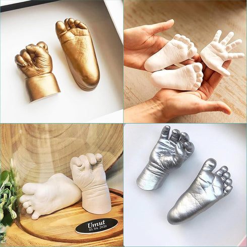 OFFSCH Hand Casting Kit Keepsake Plaster Molding for Footprint Handprint DIY Art Gift for Milestone Celebration