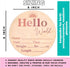 Hello World Newborn Announcement Sign - Custom Birth Stats Plaque for Photos