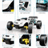 Tecnock RC Racing Car, 2.4GHz High Speed Remote Control, 1:18 2WD Toy Cars for Boys & Girls, White