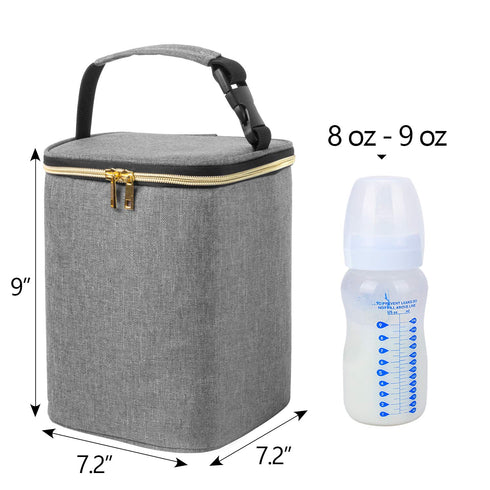 4 9 Teamoy Breastmilk Cooler Bag, Baby Bottles Bag for up to Large Ounce Bottles, Perfect for Working Mom Mother, (Bag