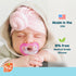 0M+, 100% RaZbaby JollyPop Pacifier, Holder w/Detachable Baby Pacifier, Stuffed Animal RaZbuddy, All Ages Medical Grade