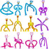 Veakeqe 16 PCS Telescopic Suction Cup Giraffe Sensory Toys, Pop Tube Fidget Toys Bulk for Toddlers, Kids Travel, Easter