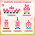 3 32PCS Set, otters Magnetic Building Blocks Princess Castle Travel STEM Magnet Cubes Toys with Metal Storage Box