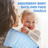 20 12 12 Inch 100% Breling Pcs Baby Muslin Washcloth x Cotton Soft and Absorbent Muslin Washcloth Burp Cloth Wipe