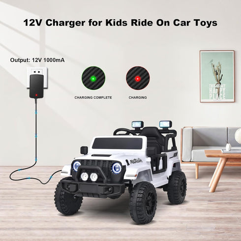 12V Charger for Kids Ride On Car Toys, 12 Volt Battery Charger for Wrangler SUV Jeep ATV Mercedes Lamborghini