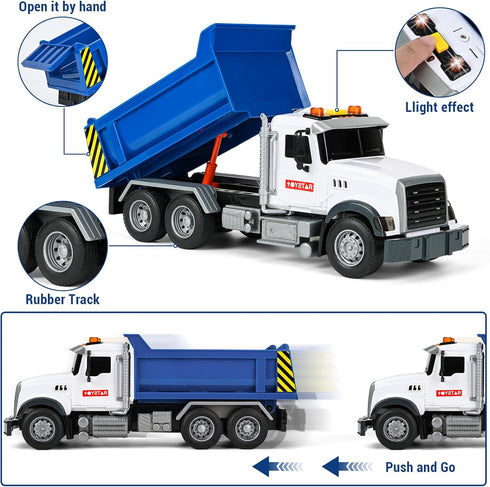 YHXKJ 3 Pack 12'' Set,Transport 3 4 5 6 7 Large Trucks Toy Tow Truck Toy & Dump Trucks and Car Carrier Truck Toys
