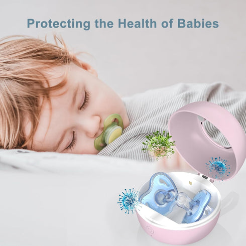 99.99% 3 90 Upgraded Portable Pacifier Sanitizer, UV Light Sanitizer Box, Cleaned in Minutes, Disinfection Cycles, USB