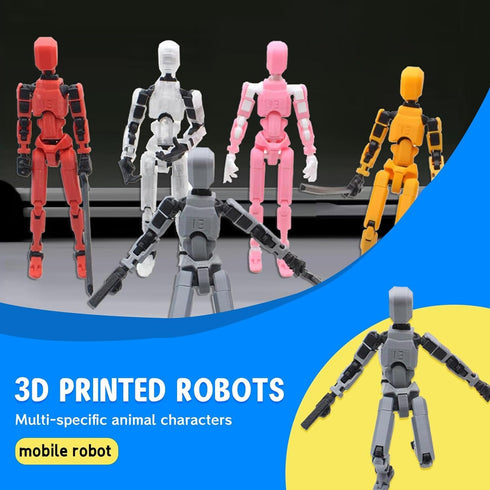 MerryXD Titan 13 Action Figure, Assembly Completed Dummy 13 Action Figure, T13 3D Printed Movable Toy (Blue)