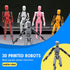 MerryXD Titan 13 Action Figure, Assembly Completed Dummy 13 Action Figure, T13 3D Printed Movable Toy (Blue)