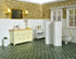 iLAND Dollhouse Flooring - 1/12 scale, 1/6 scale, 30pcs Double-Sided Dollhouse Floor Tiles, French Green Floral