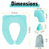 Maliton Travel Potty Seat for Toddler & Kid, Portable Potty Seat with Storage Bag, Foldable Potty Seat for Toddler Travel, Non-Slip Potty Training Toilet Seat Cover wth Splash Guard (Aqua Green) by Maliton