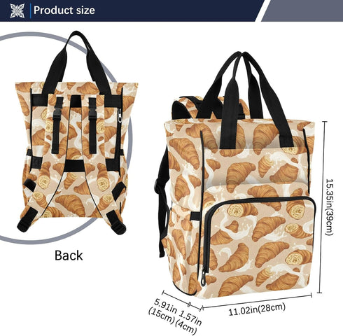 SUABO Backpack Bread Milk Pattern Baby Diaper Bag Large Bag Waterproof Travel Diaper Bags for Moms and Dads