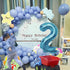 2 Number Balloon Blue Big Number Balloons 40 Inch Kit for Happy Birthday Party Decorations
