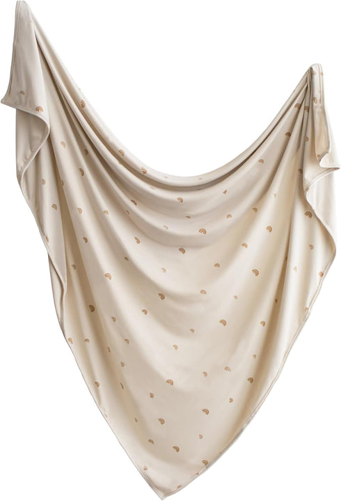 mushie Stretchy Baby Swaddle Blanket | Extra Soft & Snug Fit |