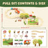 Set 2-4 Set 3 4 5 6 Lehoo Castle Wooden Train for Toddlers - Wooden Train Track for Kids, Farm Animal Train Toys