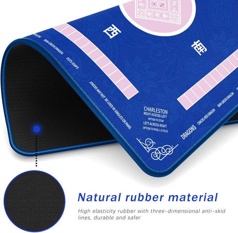 2F22E 32.4x32.4 Inch Mahjong Mat - Non-Slip Noise Reduction Gaming Mat for Mahjong/Poker/Board Games/Card