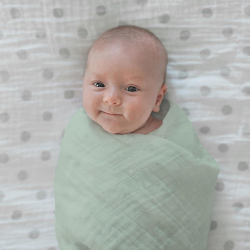 Set 4, 46x46 inches, SwaddleDesigns Cotton Muslin Swaddle Blankets for Baby Boy & Baby Girl, of Neutral Receiving