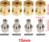 INJORA RC Hex Hub 12mm Brass Wheels Hex Hub Extension Hex Drive Adapter for 1/10 RC Crawler Axial SCX10 90046 D90 (15mm)