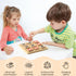 Wooden Tic Tac Toe Game - Small 5.9 Inch Travel Board Games, Coffee Table Decor