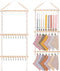 POVETIRE Pacifier Clip Holder Bibs Organizer, Neutral Bibs Holder Baby Bandana Drool