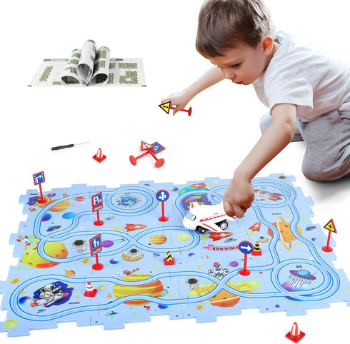 New Plastic Puzzles for Kids Ages 3-5 with A Cute Vehicle, Toddler