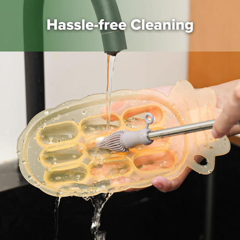 Haakaa Silicone Nibble Freezer Tray, Breastmilk Teething Popsicle Mold, Baby Food Maker, Ice Cube Tray, BPA Free Banana