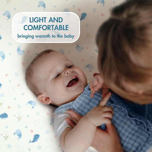 2 Pack ANYEDDE Baby Blankets with Muslin Cotton and Minky Dots for Toddler Boys - Super Soft Baby Minky Blanket