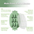 Haakaa Baby Popsicle Mold, Baby Food Maker & Breastmilk Teething Freezer Tray, BPA Free Silicone (Green)