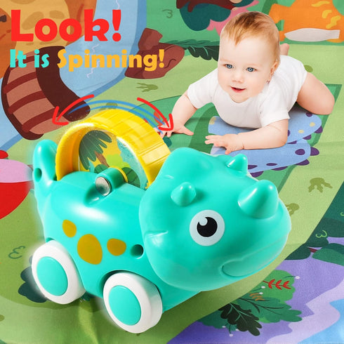 ALASOU 9 PCS Dinosaur Fantastic Creatures Toys with Playmat/Storage Bag|Baby Car Toys for 1 Year Old Boy|1st Birthday Gifts for Toddler Toys Age 1-2|1 Year Old Boy Birthday Gift for Infant Toddlers