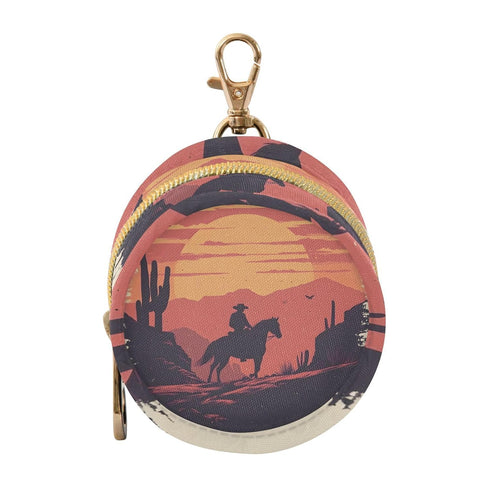 YETTASBIN Vintage Western Cowboy Portable Pacifier Holder Case with Metal Hook Buckle &