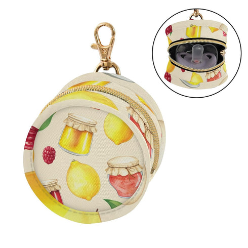 Jam Round Pacifier Storage Case with Zipper, Portable Pacifier Case for Travel, Diaper Bag & Purse, Pacifier Container