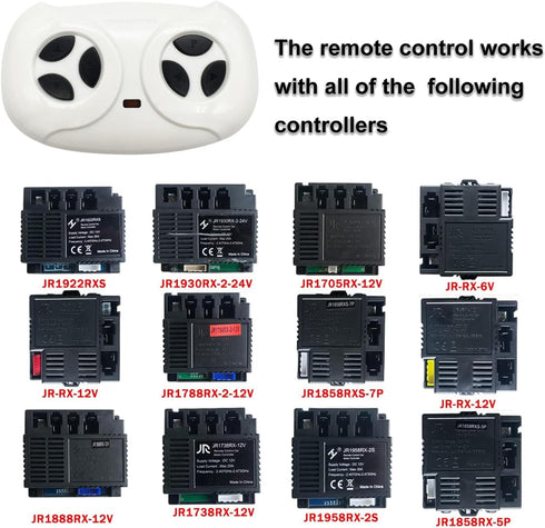 2.4G JR1602 FLHFULIHUA Bluetooth Remote Control Remote for Ride On Car Controller Transmitter Accessories for Kids