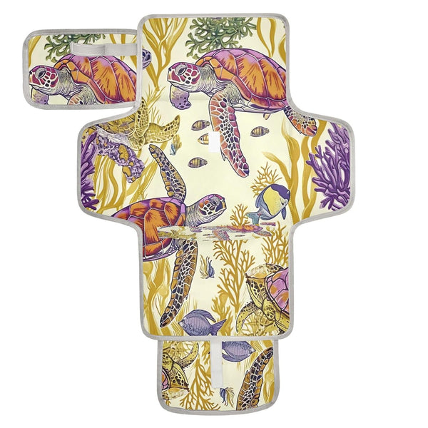 FUGIDOG Cute Ocean Fish Diaper Changing Pad Foldable Waterproof Portable Changing Pad Travel