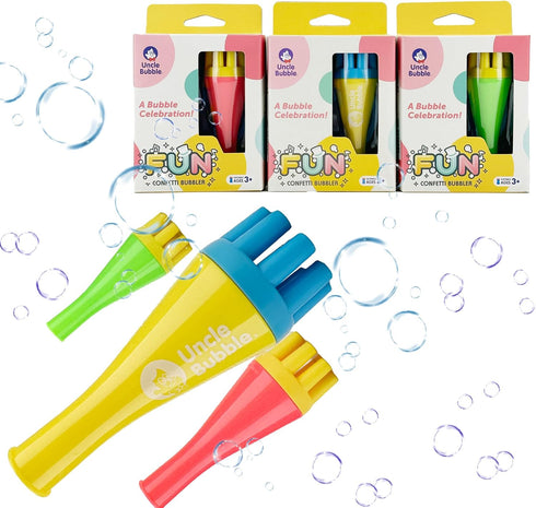 Uncle Bubble Mini Bubble Blower for Kids and Toddlers, Durable Outdoor Toy Makes Thousands of Bubbles